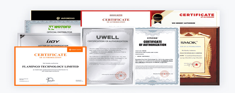 Certificaciones de la Industria de Fumot Vape